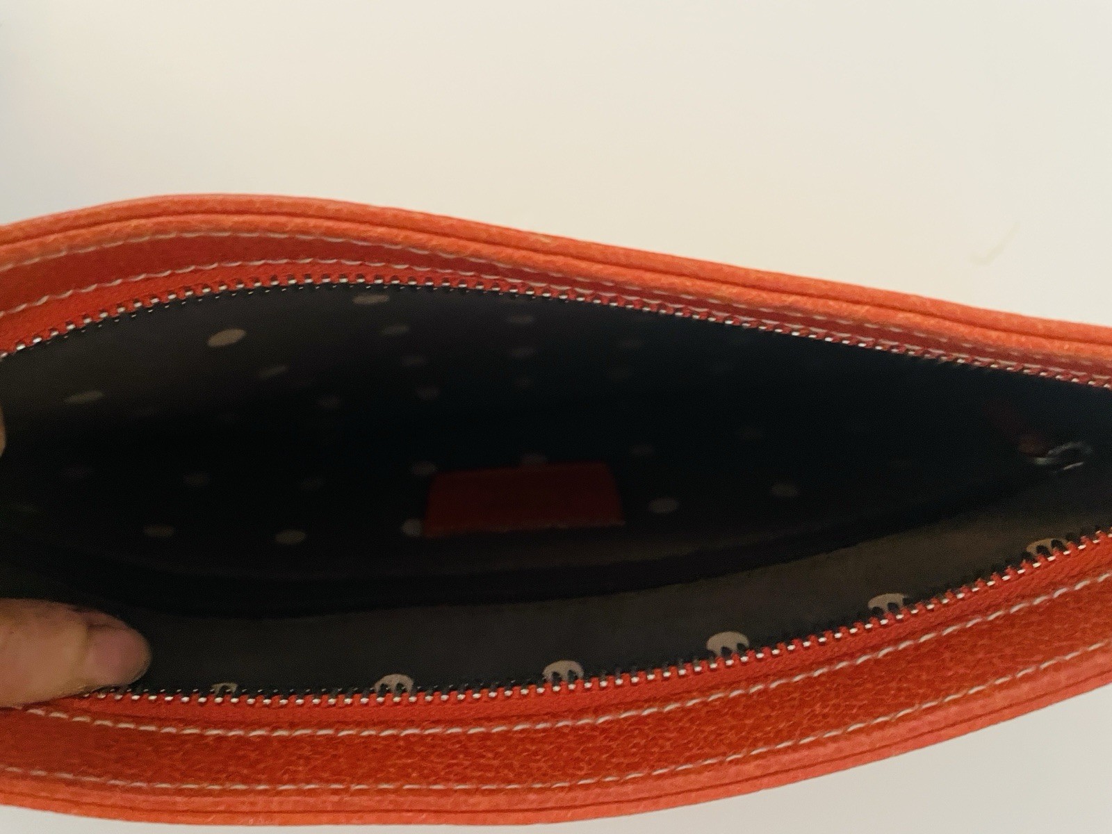 EUC RED ORANGE LEATHER KATE SPADE SMALL SHOULDER BAG