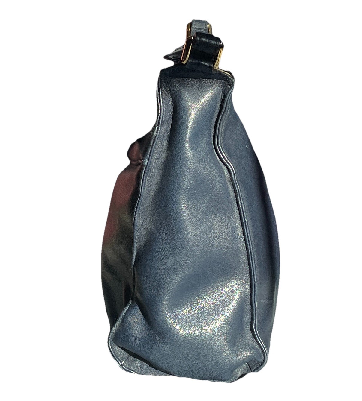 Vintage 80s/90s ETIENNE AIGNER Navy Blue Leather Classic Shoulder Bag