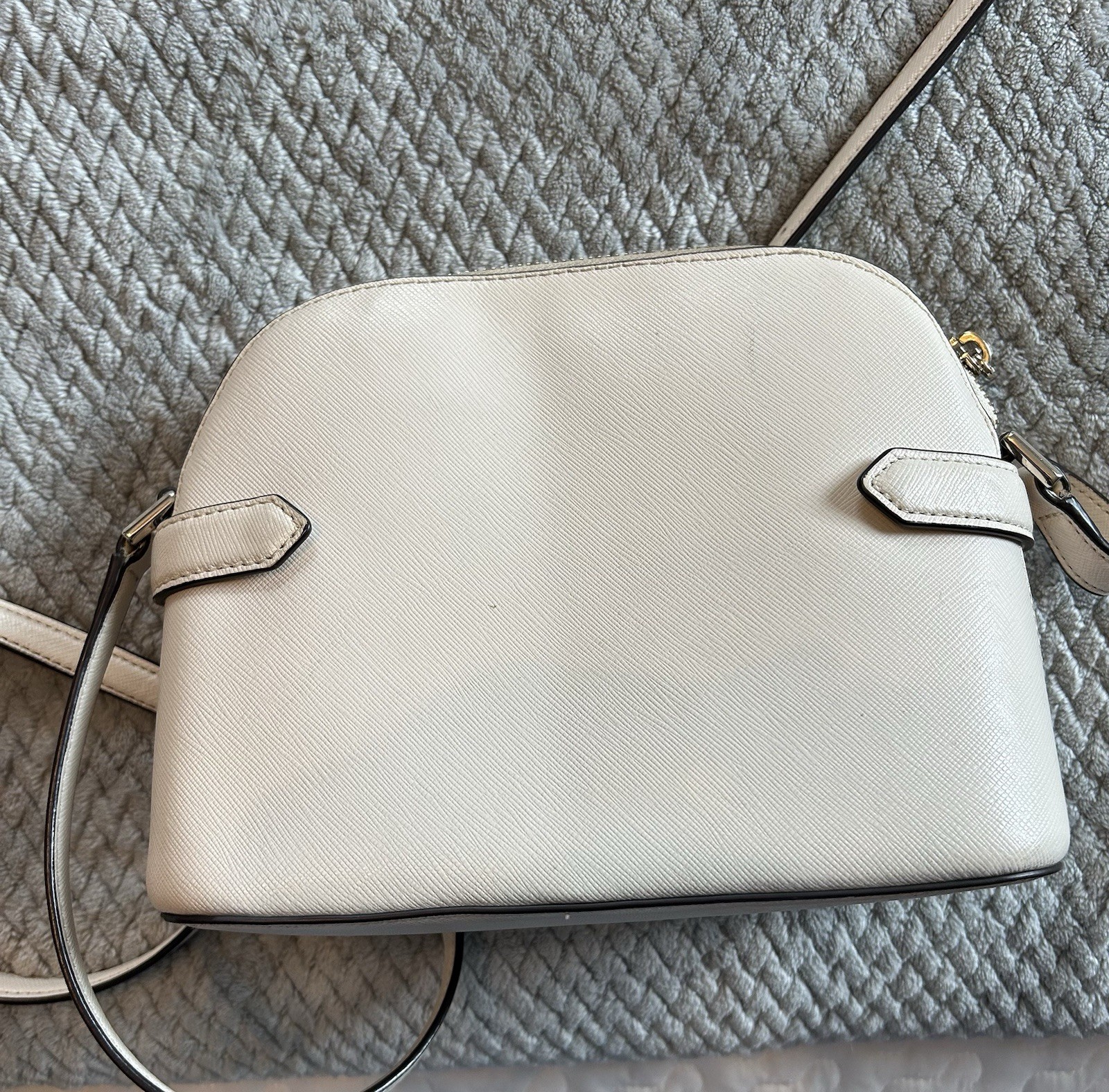 kate Spade New York, Off white Small Crossbody Zip Bag Adjustable Strap