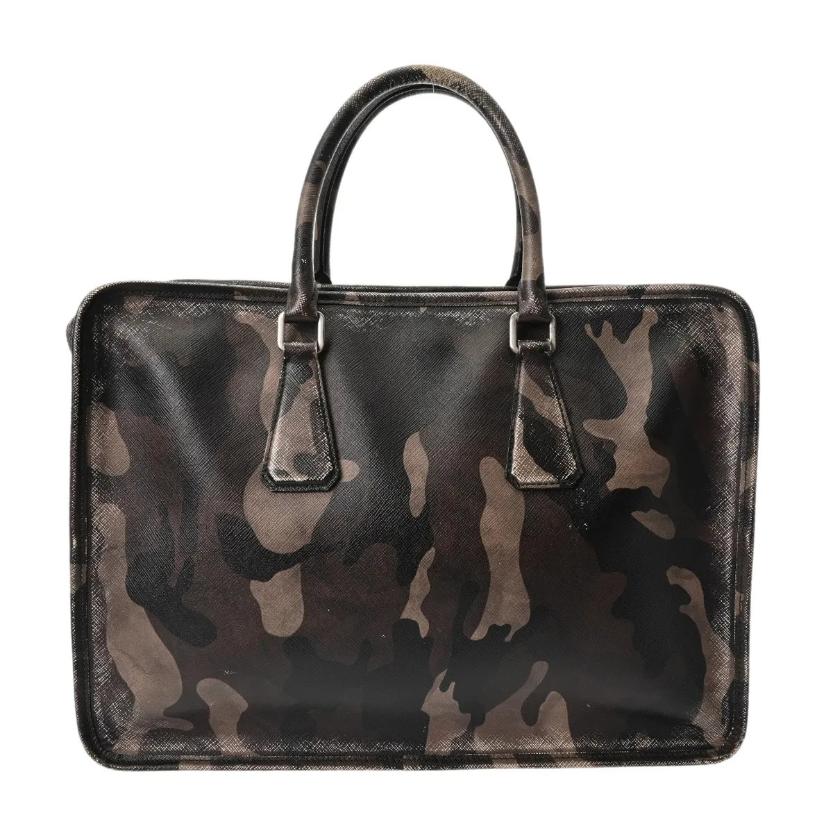 Prada Handbag Saffiano Leather Brown #WB3293