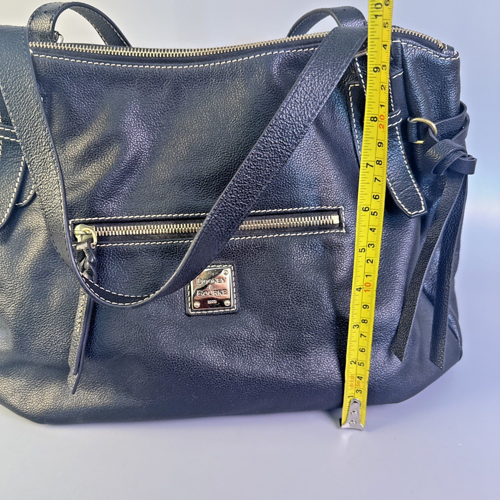 Dooney & Bourke 1975 Nina Satchel Leather Purse Women’s Black Leather