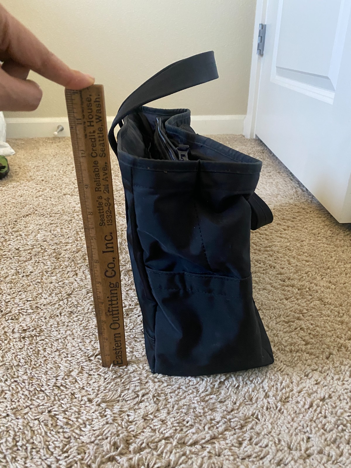 Vintage Mr Porter Black Nylon Hand Tote Bag