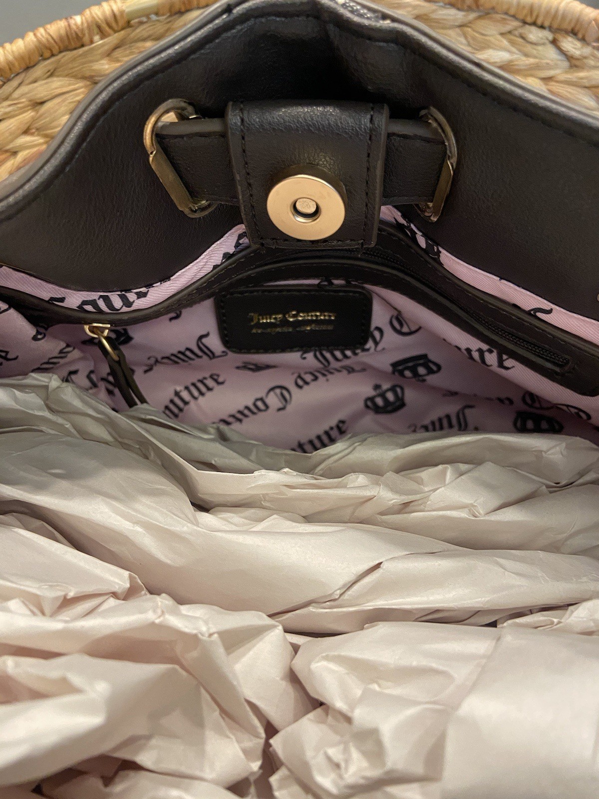 Juicy Couture Juicy Fan Club Satchel Retro Brown Pink Shoulder Bag NWT