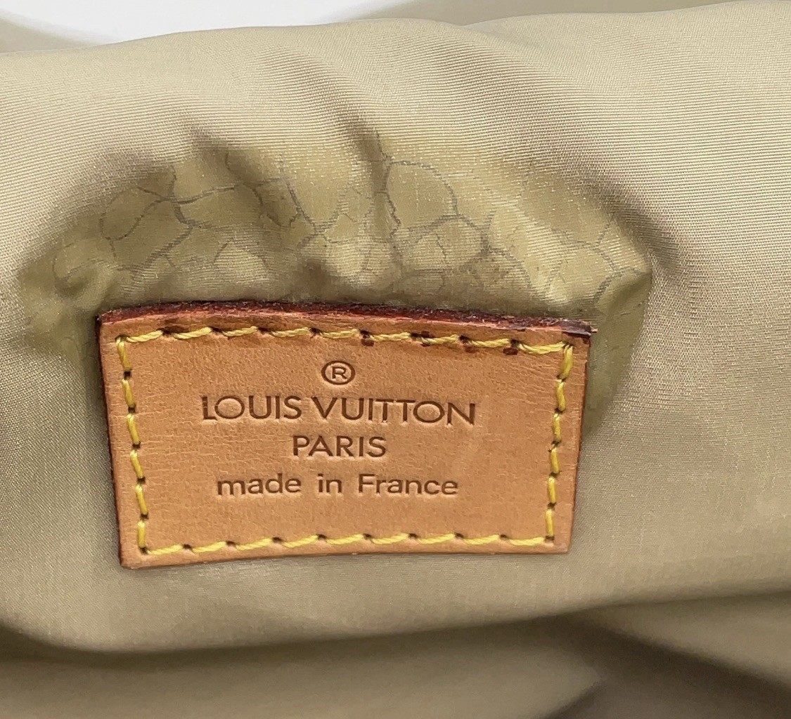 Louis Vuitton Alma Petit Mesage Shoulder Bag Khaki Canvas