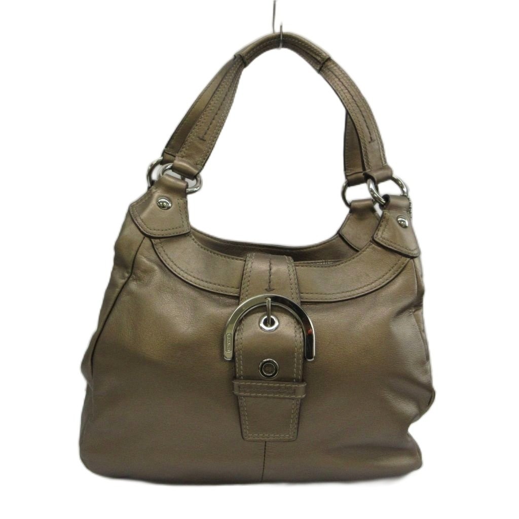 Coach Leather Hobo Bag – Bronze, 8.9″ x 2.8″ x 13″, AB Condition