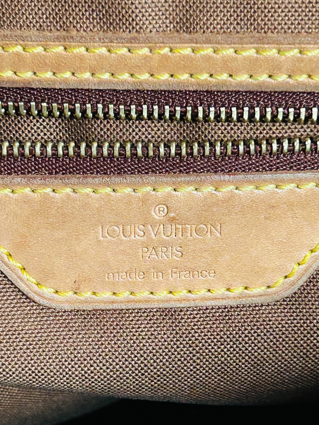 Louis Vuitton Monogram Cabas Mezzo M51151 Brown Tote Shoulder Bag LV