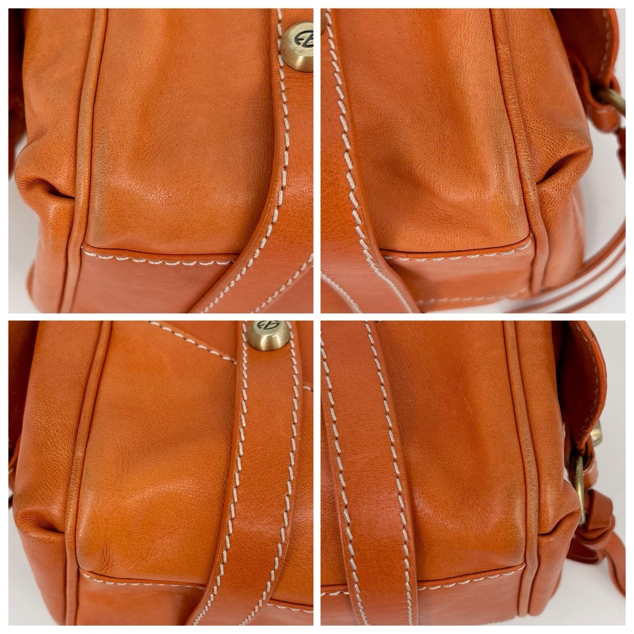 Francesco Biasia Secret Love One-Shoulder Bag Y2K Orange Authentic From Japan