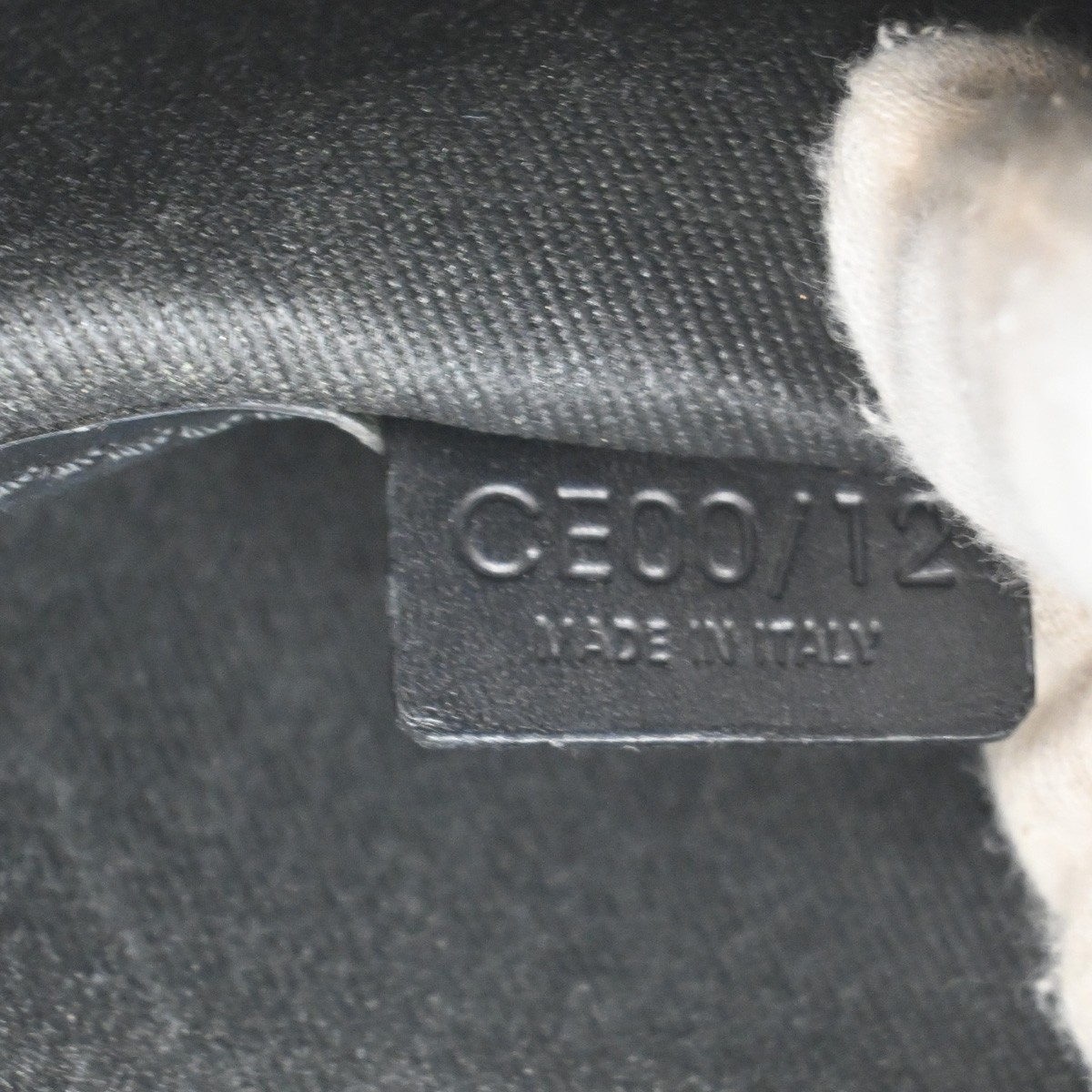 CELINE C Macadam Hand Bag Canvas Leather Black SHW Italy 02TA480