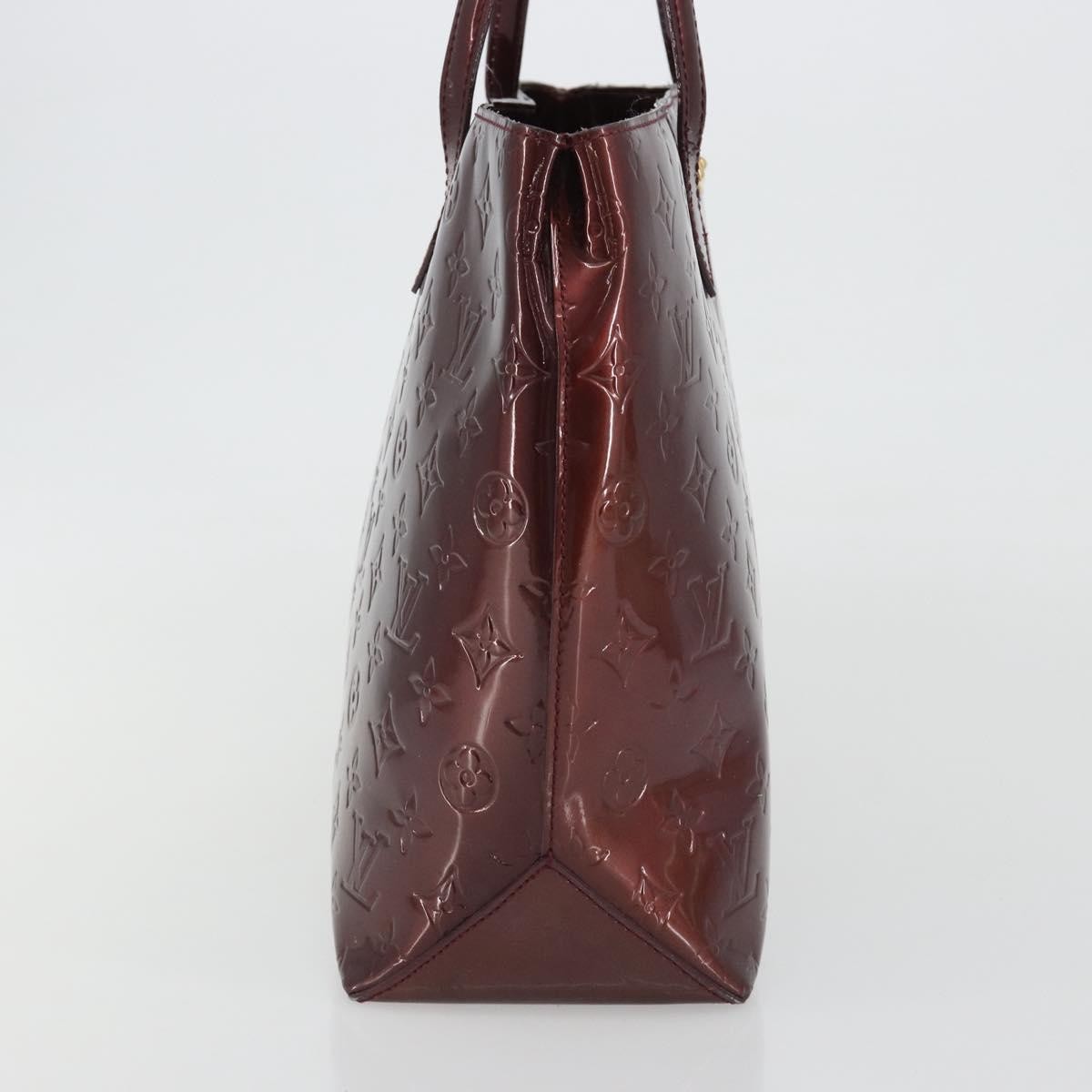 LOUIS VUITTON Monogram Vernis Wilshire MM Hand Bag Amarante M91645 Auth 190828