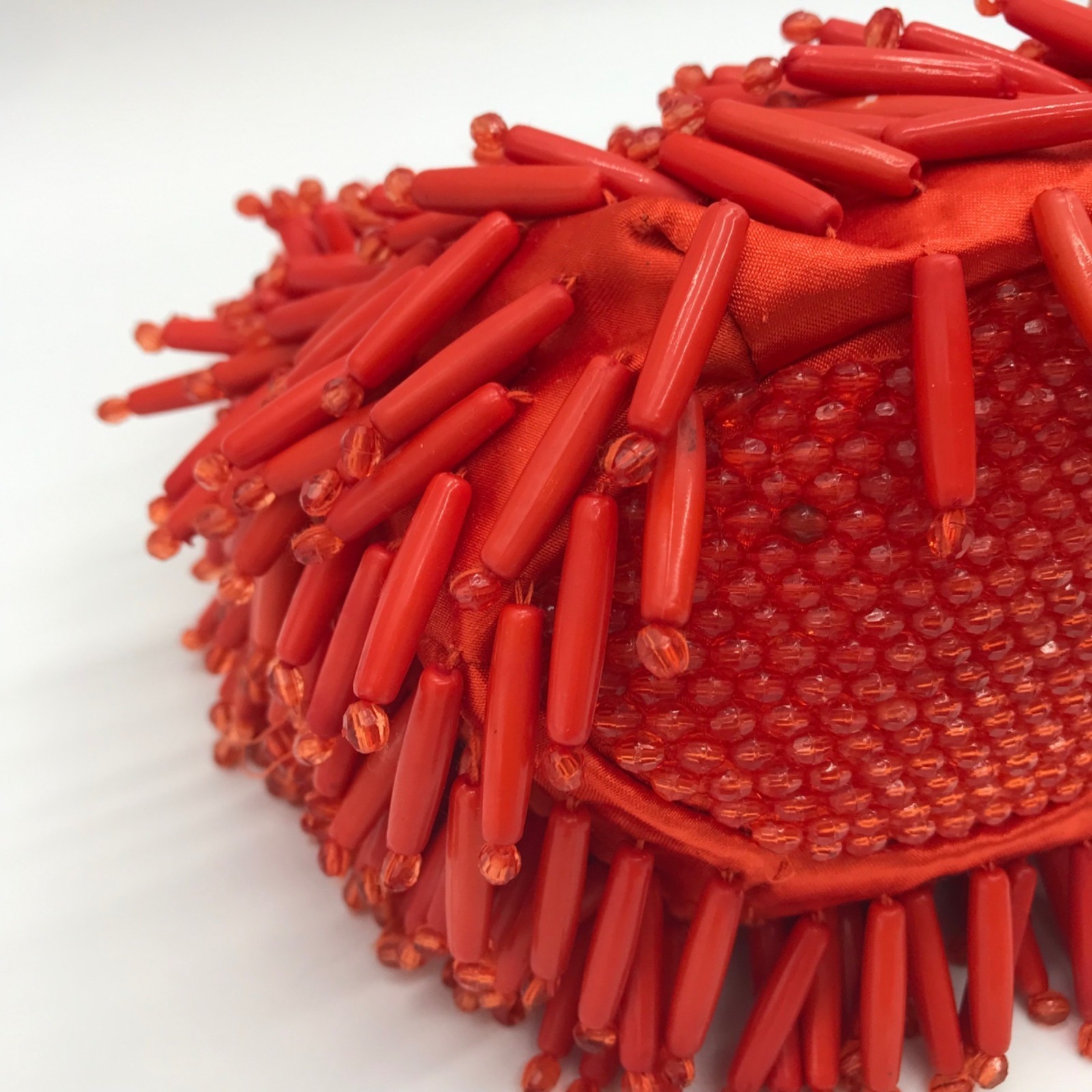 Unbranded Red Beaded Fringe Handbag