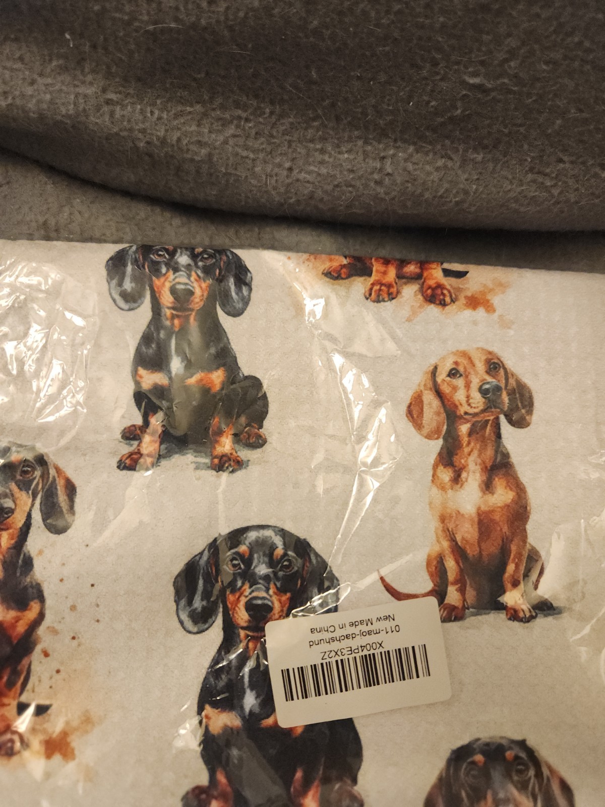 Dachshund Tote Bag 2Pcs Canvas and Dish Towel