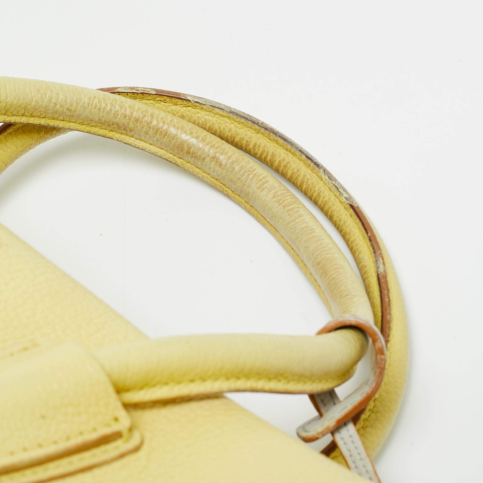 MCM Milla Medium Yellow Leather Tote