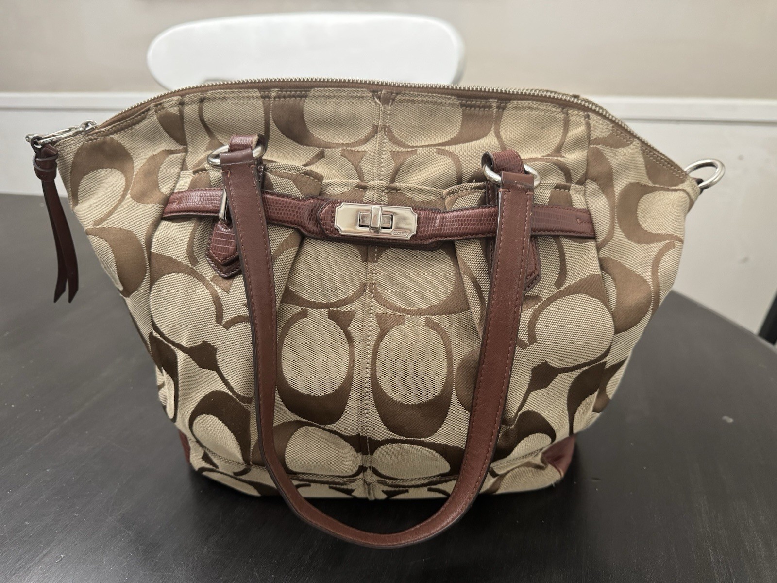 Coach Chelsea Signature Jacquard Satchel Shoulder Bag Style No. 17820
