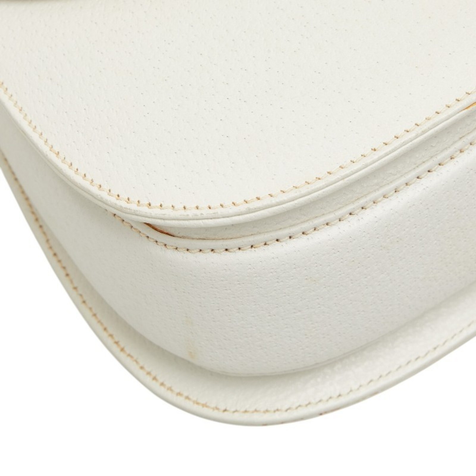Gucci Bamboo Handbag Shoulder Bag 2WAY 000 1014 0188 White Leather… GZl1iul1
