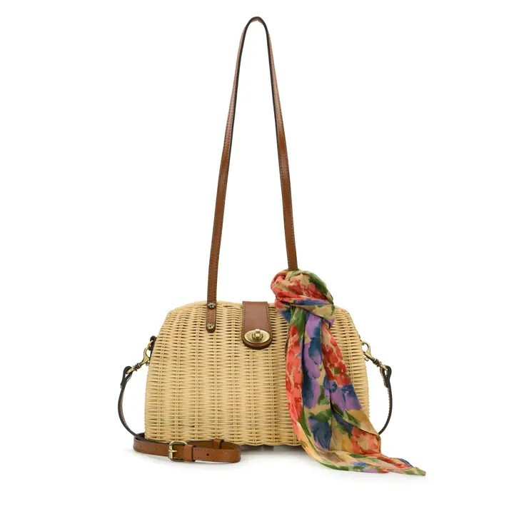 Patricia Nash Isere Wicker Satchel – Spring Wicker