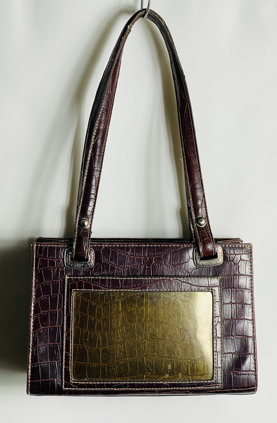 calssic women handbag brown see description