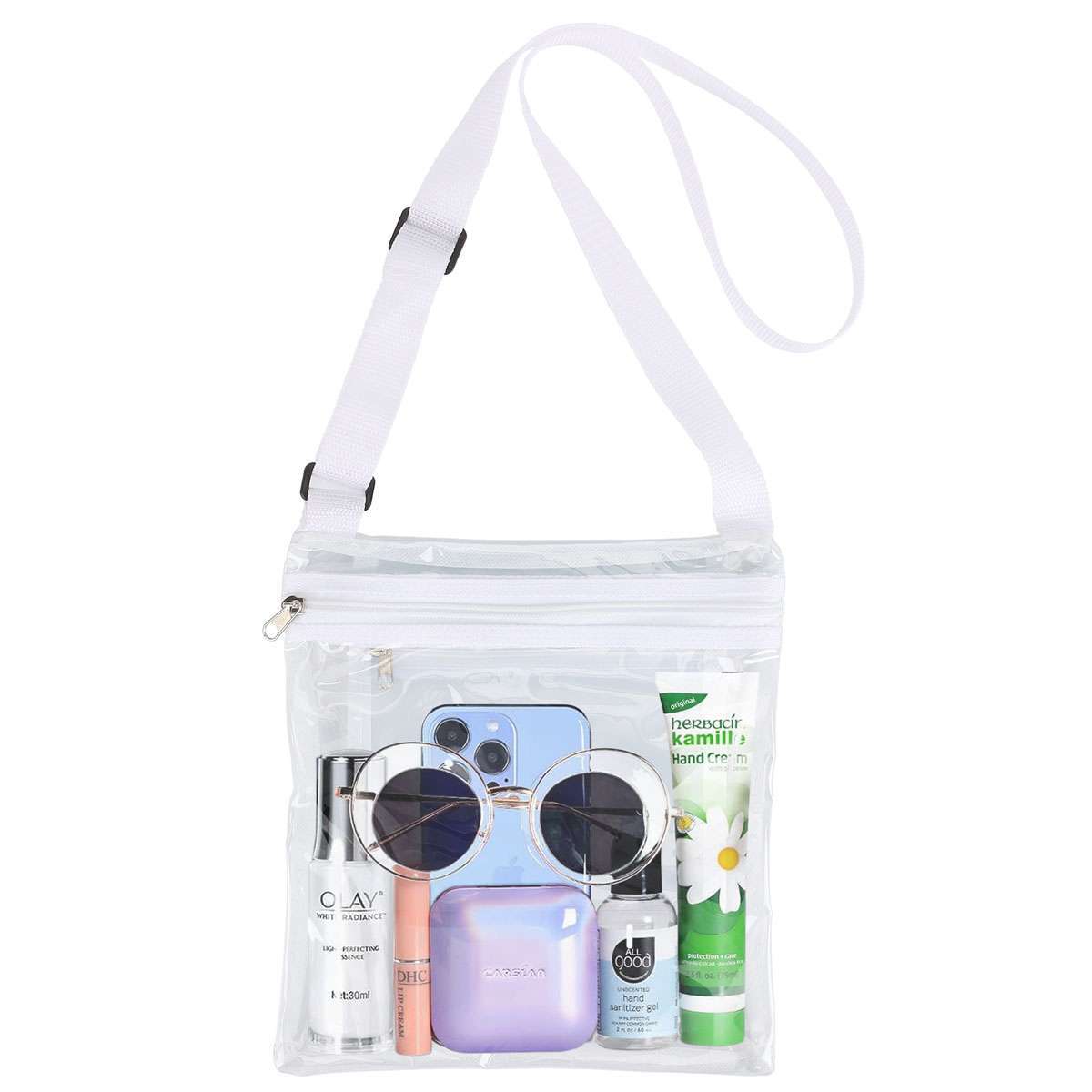 Transparent Shoulder Bag Crossbody Purse Stadium-approved Clear Tote PVC Handbag