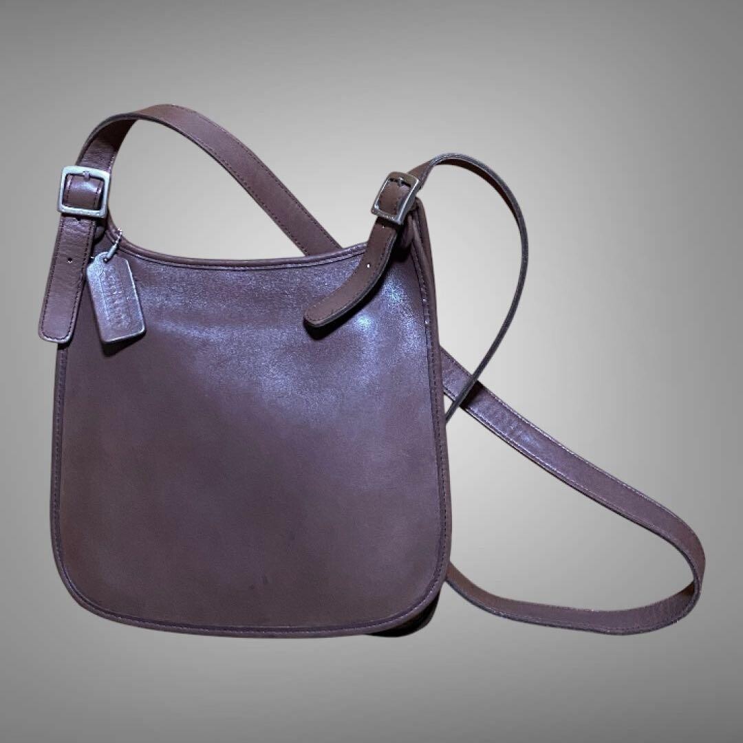 COACH Coach Leather Brown Crossbody Shoulder Bag 9135 Auth