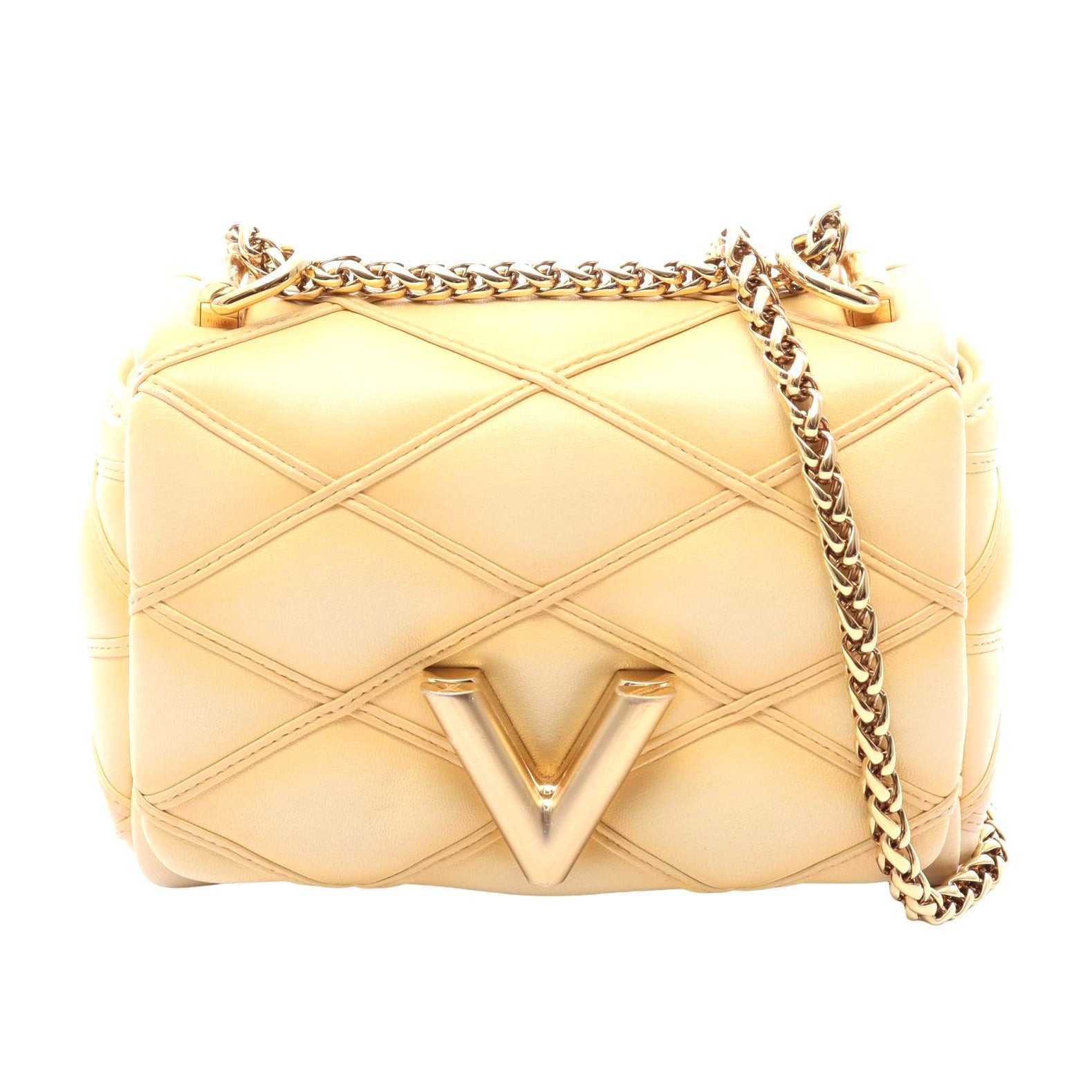 Louis Vuitton Pico Go-14 Leather Shoulder Bag Women Yellow One Size