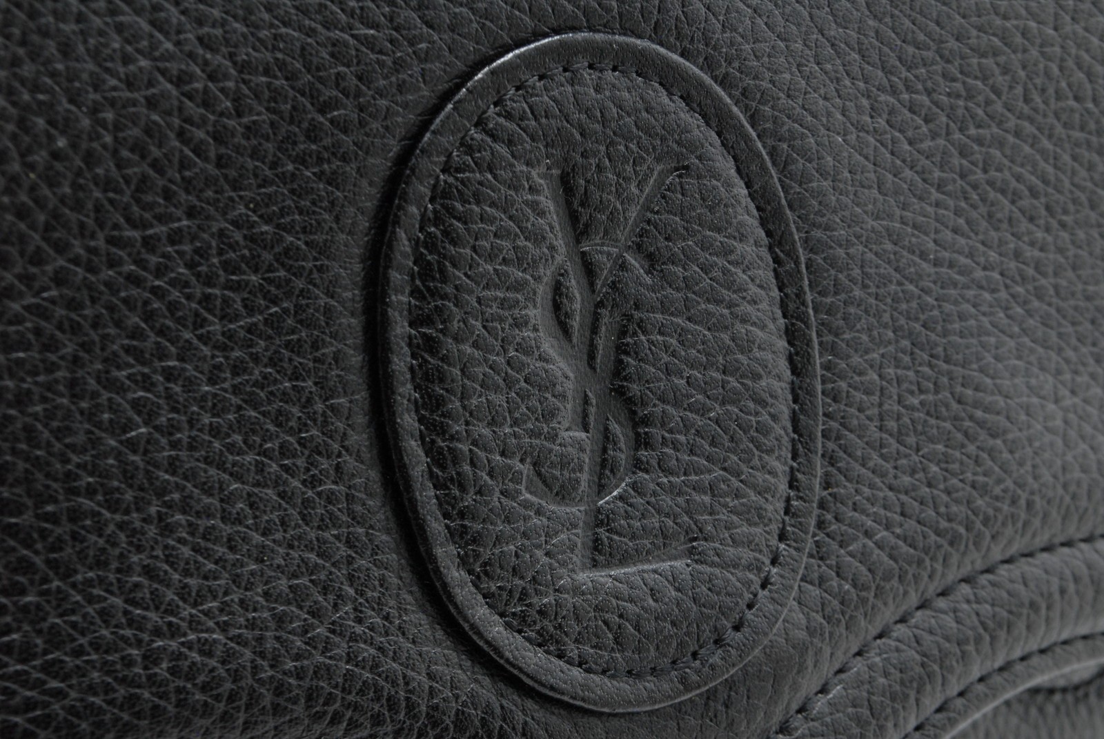 Yves Saint Laurent Vintage Wave Quilted Leather Shoulder Bag Black YSL