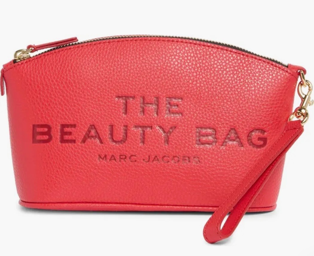 Marc Jacobs The Leather Beauty Bag -True Red New