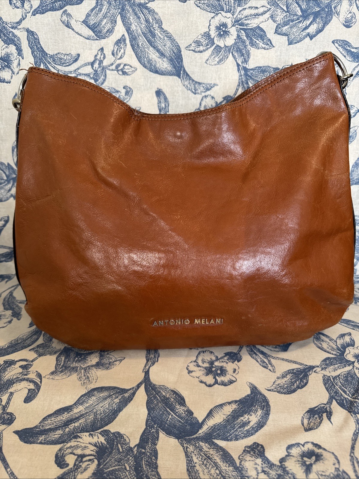 Antonio Milani – Cognac Brown Smooth Leather – Top Handle/Satchel/Purse