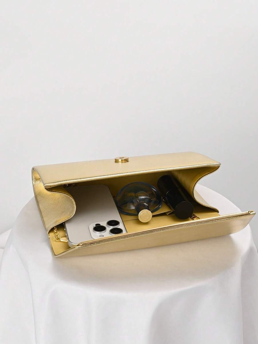 PU Leather Envelope Clutch Purse Small Chain Flap Women Evening Dinner Party