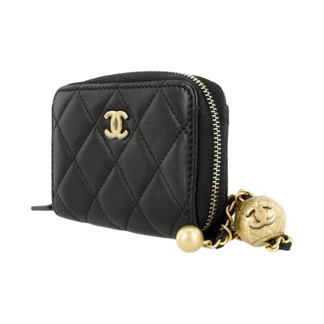 CHANEL Little Golden Ball Card Bag Zero Wallet Mini Women’s 4.3x3x0.7 in