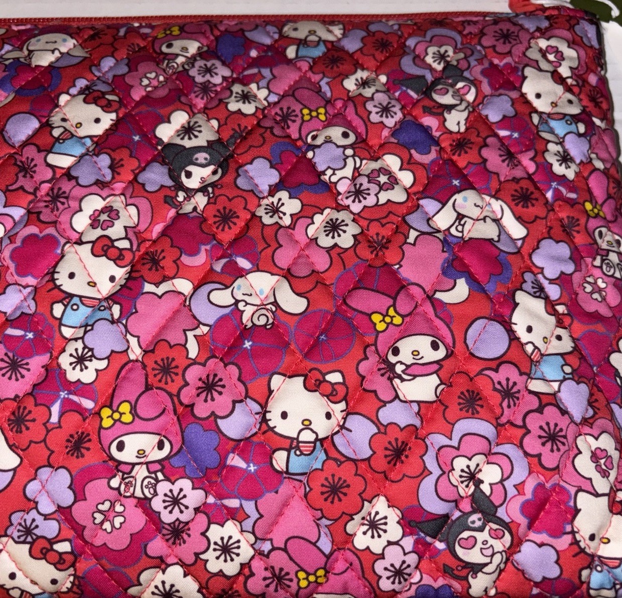 Vera Bradley Hello Kitty & Friends Hello Floral Large Pouch My Melody Cinnamorol