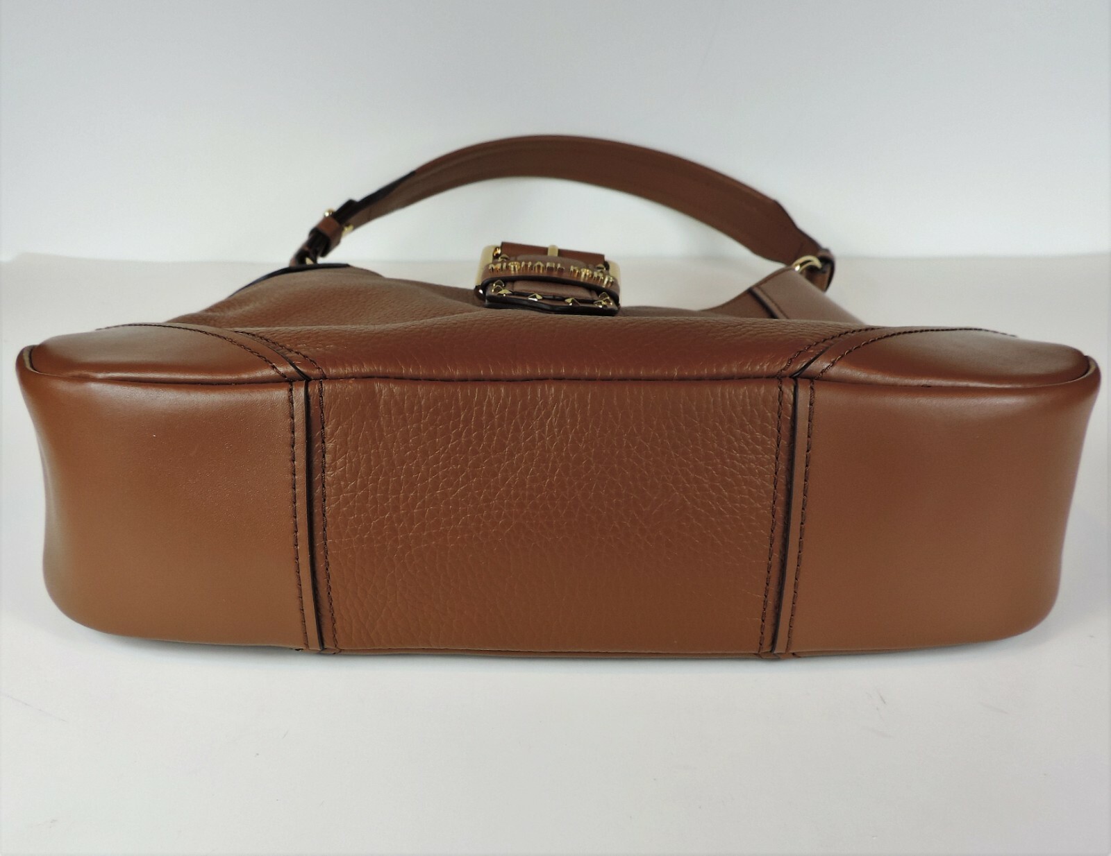 New Michael Kors Lillian Shoulder Bag luggage gold tone studded accents
