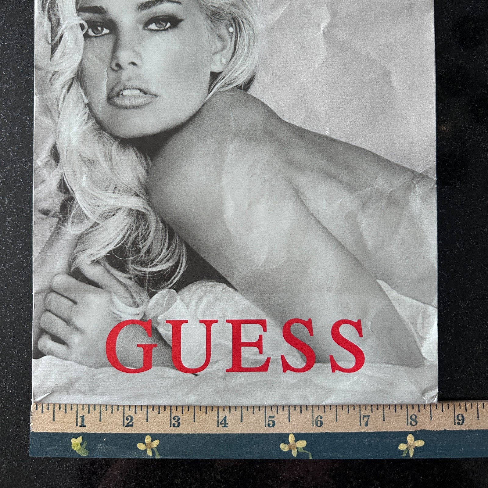 Anna Nicole Smith 1992 Guess paper bag limited addition 10.5 x 8.5 x 4.5 inches