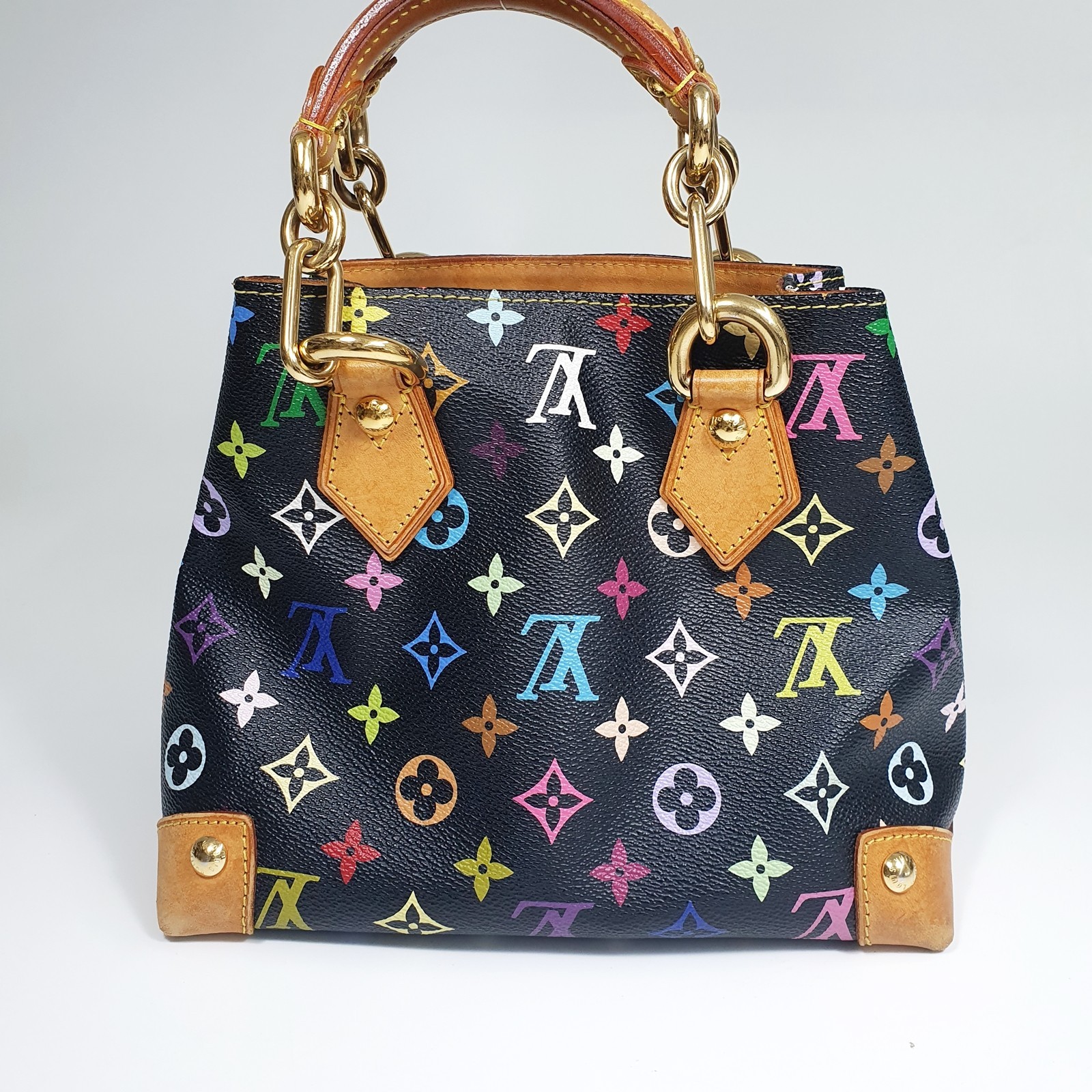 TARIFF FREE Auth Louis Vuitton Audra Monogram Multicolor Noir M40048 Dust CLA986