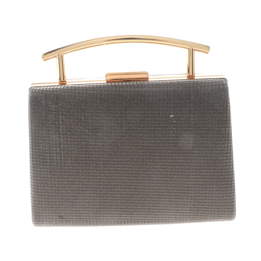 Gold Tone Metal Glitter Fabric Clutch Evening Bag BZY239-BLK