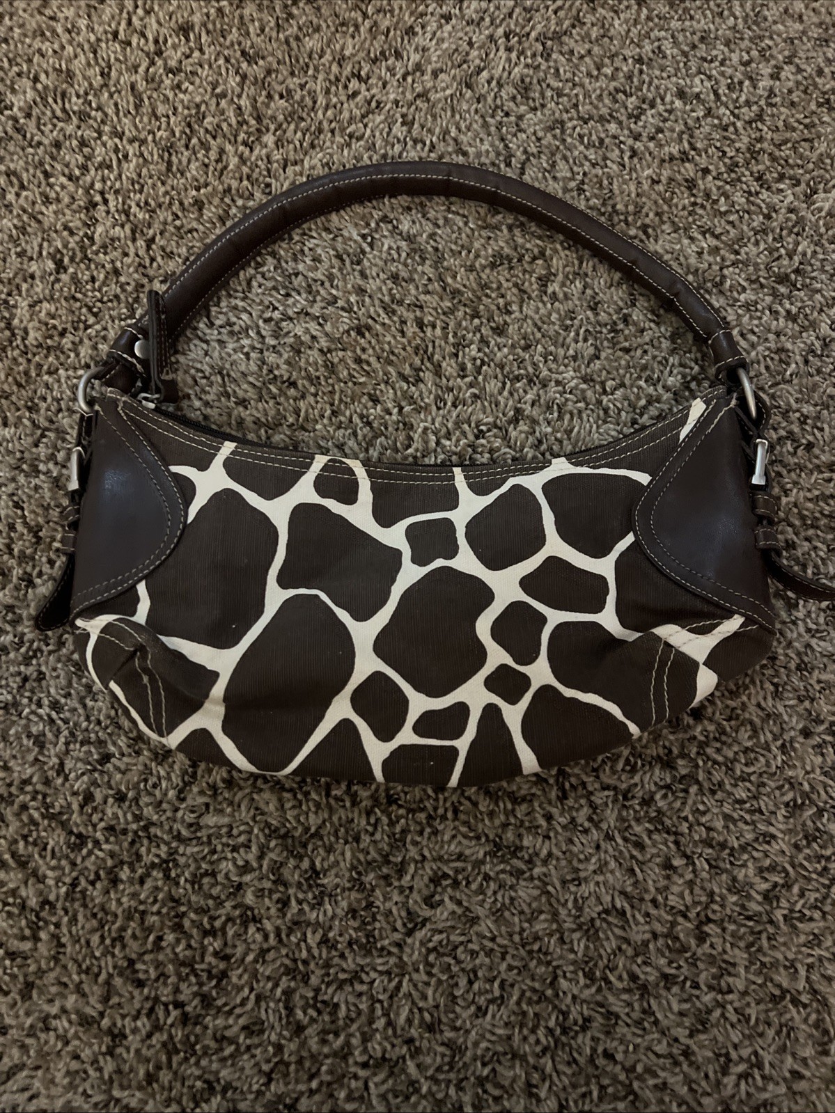 Thirty One Purse Patterned Brown And Cream