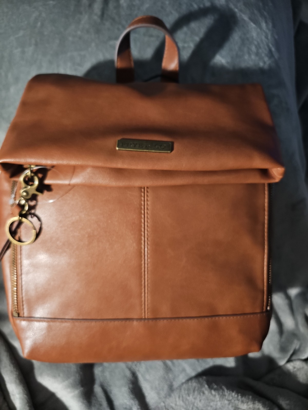 Frye & Company Backpack NEW W TAGS Cognac Brown Leather Bag