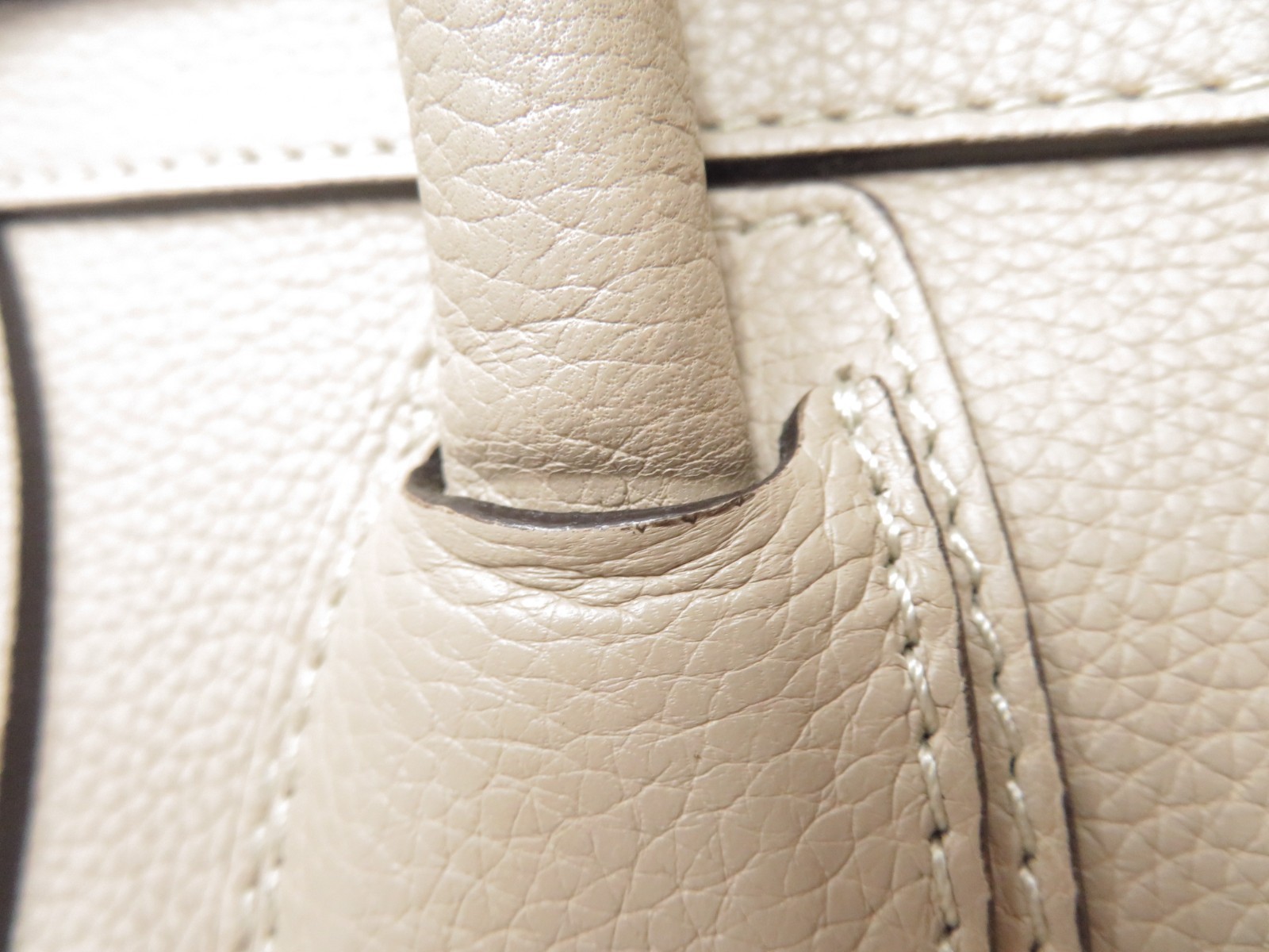 Authentic CELINE Luggage Mini Shopper Leather Hand Bag I#48952