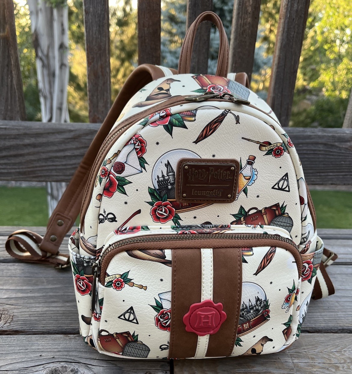 Loungefly Harry Potter Tattoo Art Mini Backpack Bag