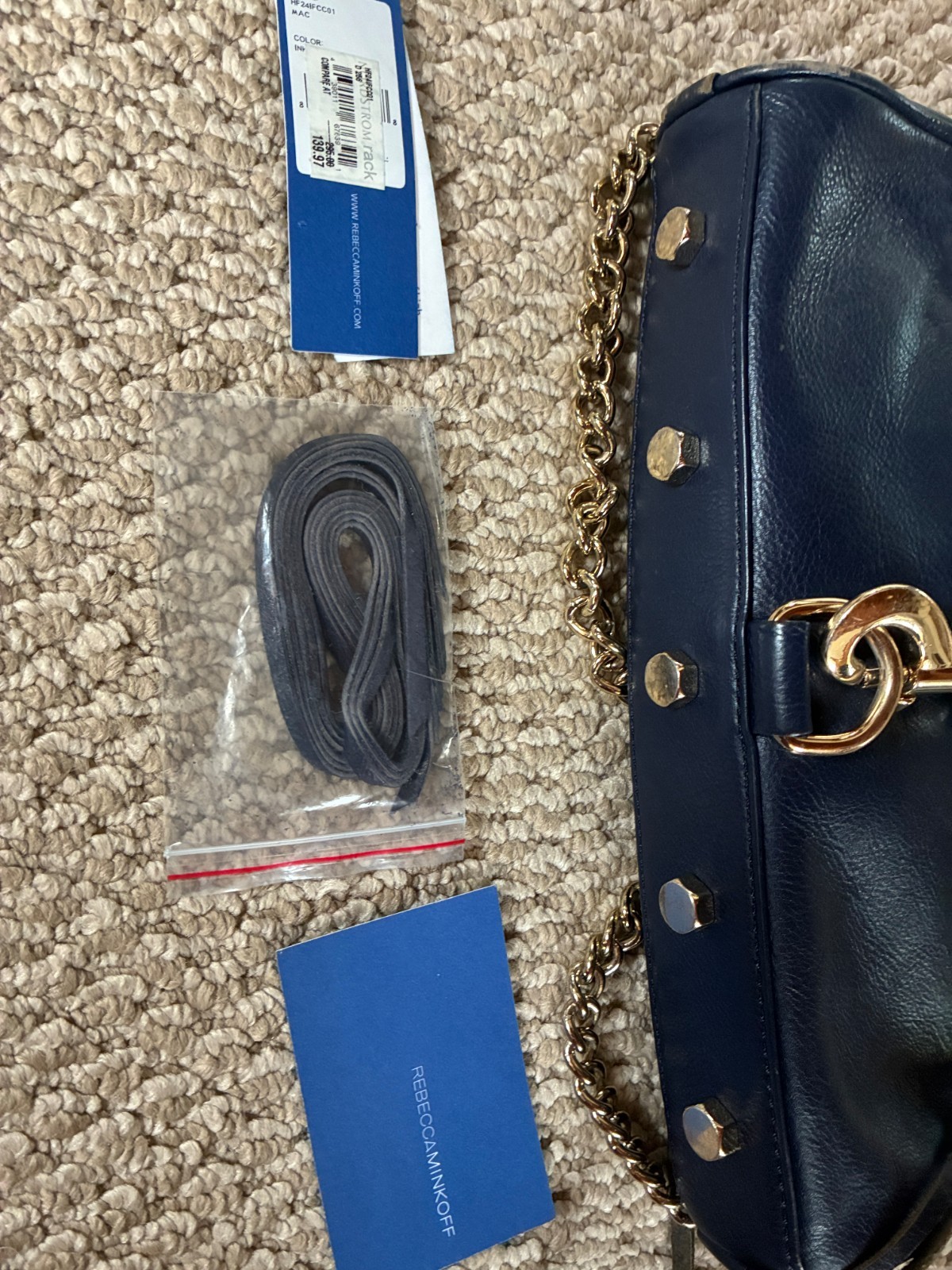 Rebecca Minkoff Mini Mac Navy Blue Crossbody Bag READ