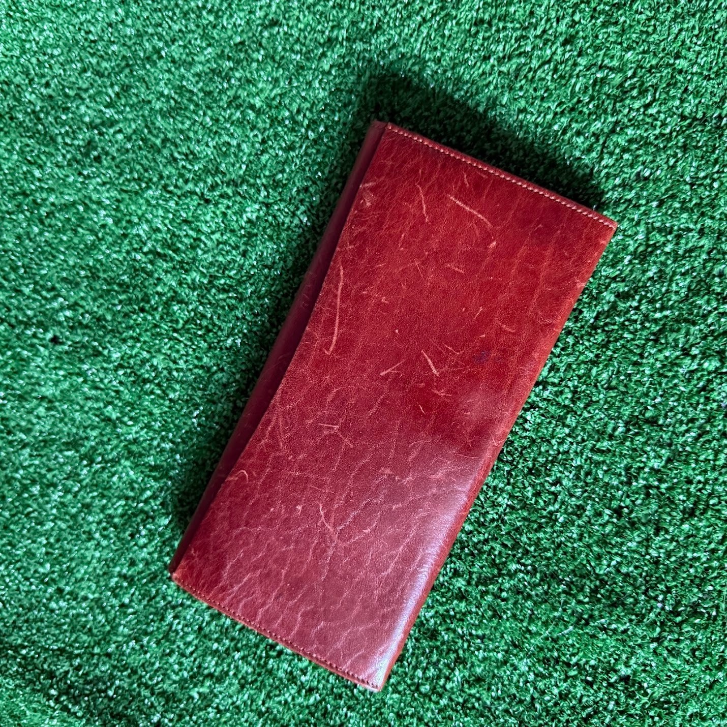 Oroton Vintage Brown Cowhide Leather Bifold Wallet Classic Designer Unisex