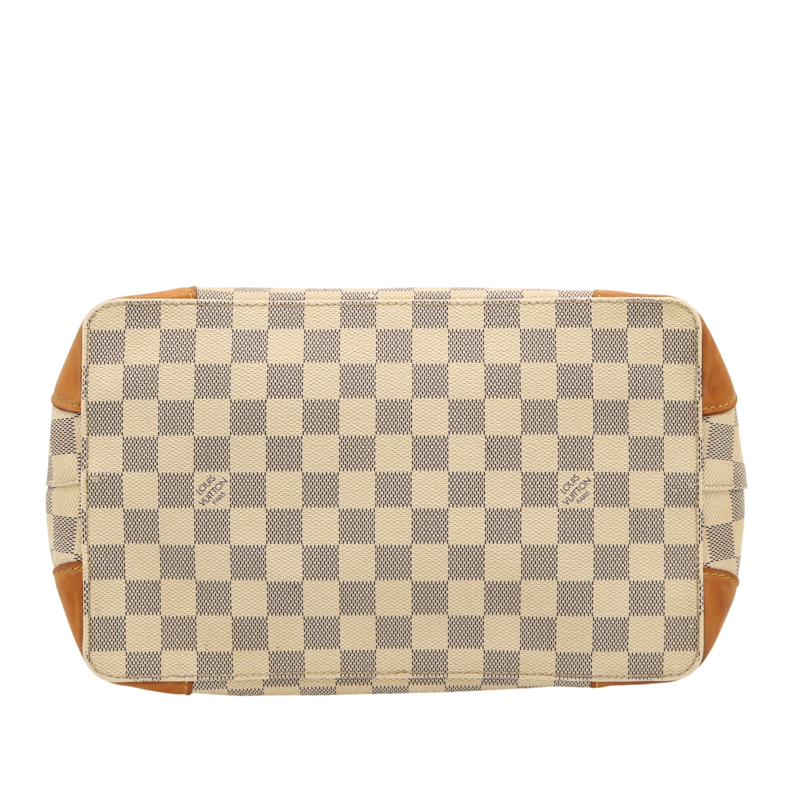 Authentic Louis Vuitton N51207 Hampstead PM White Damier Azur Tote Bag