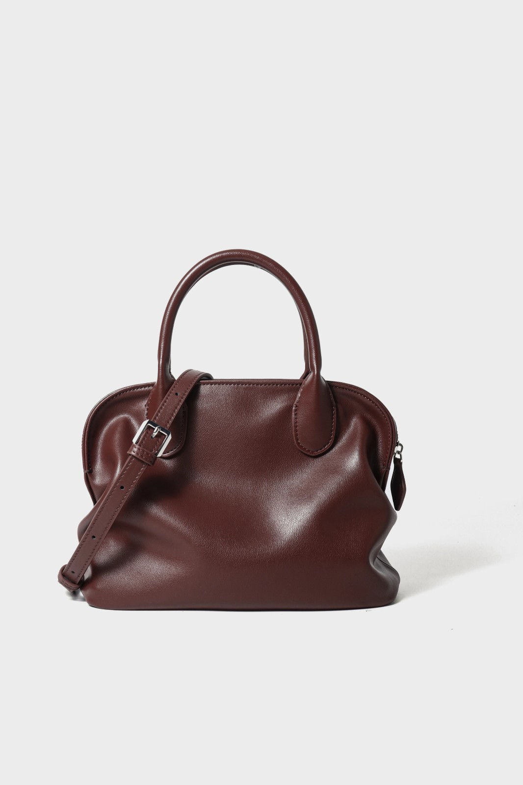 New Genuine Leather Bowling Handbag Women Bag – Timeless Retro Elegance