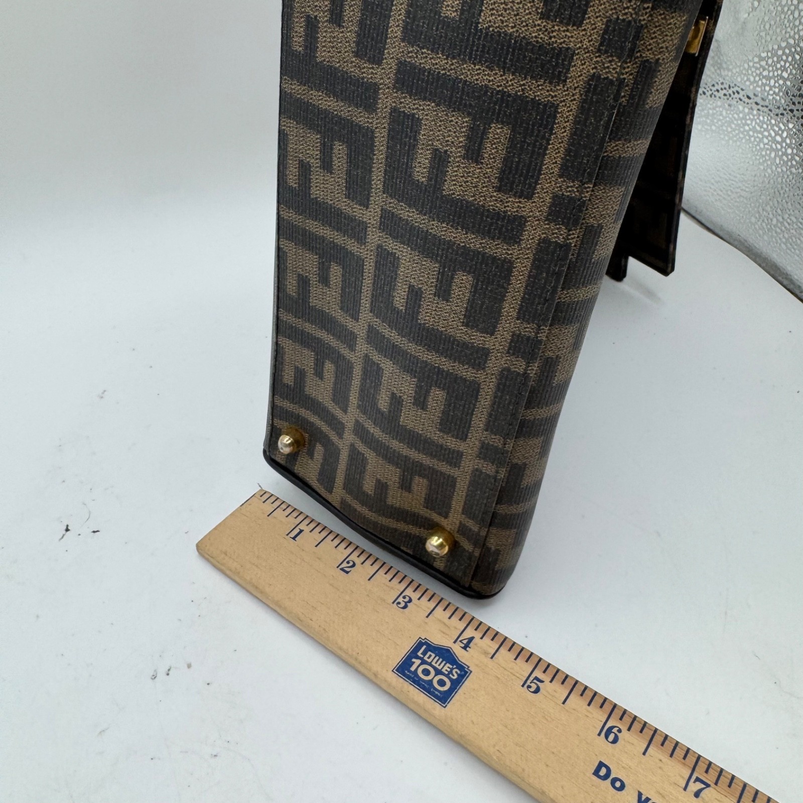 Vtg Fendi Satchel FF Monogram Zucca Coated Canvas 90’s Retro Designer Classic