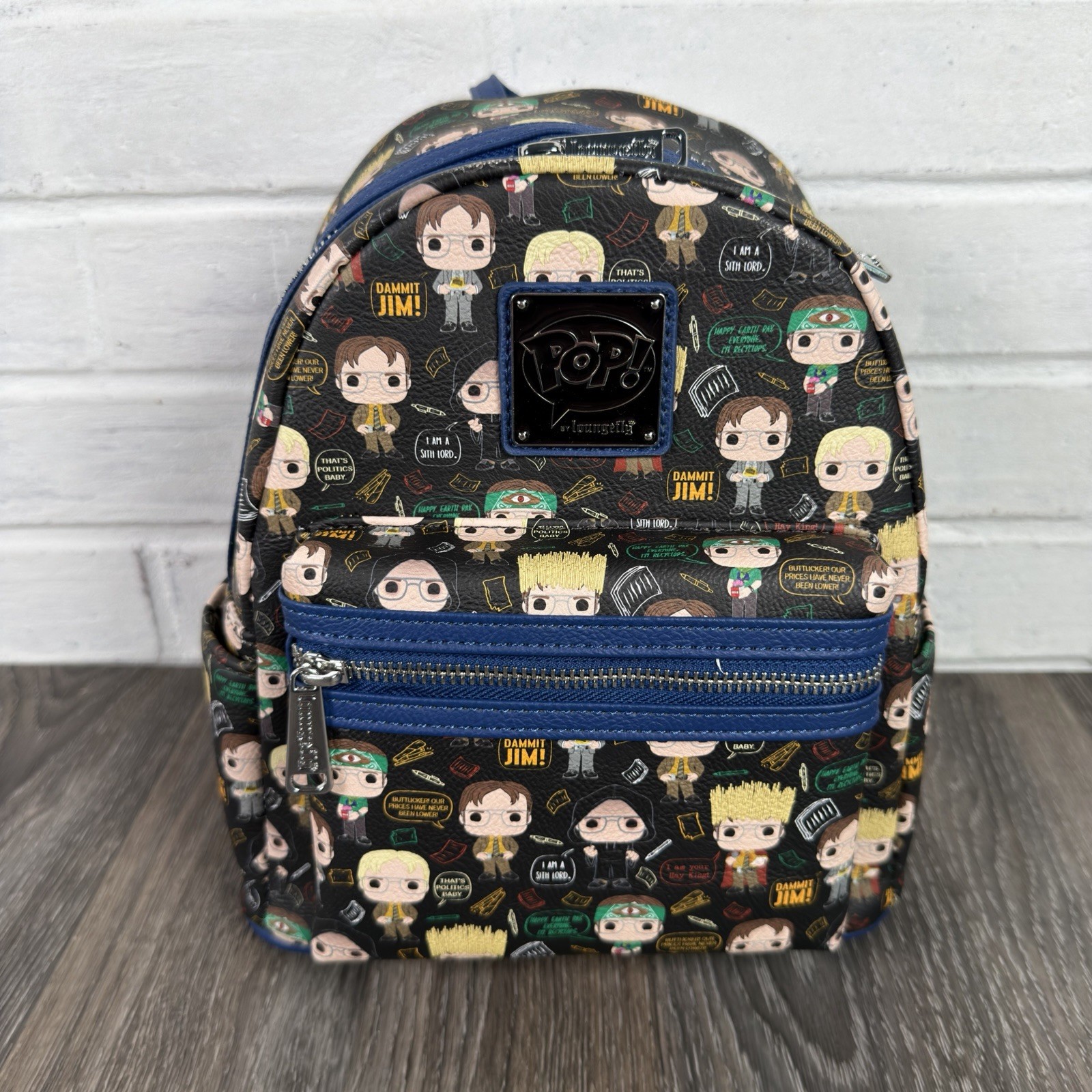 Loungefly The Office Dwight Shcrutte AOP Mini Backpack NBC Pop 2022 NWT