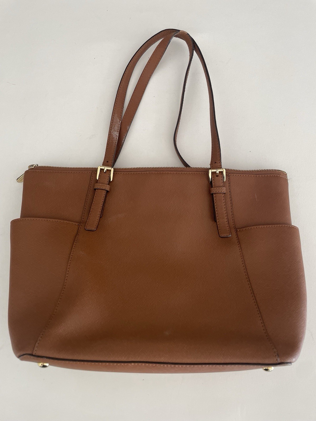 Michael Kors Jetset EW Top Zip Tote Bag Luggage/Gold hardware 30F2GTTT8L J1