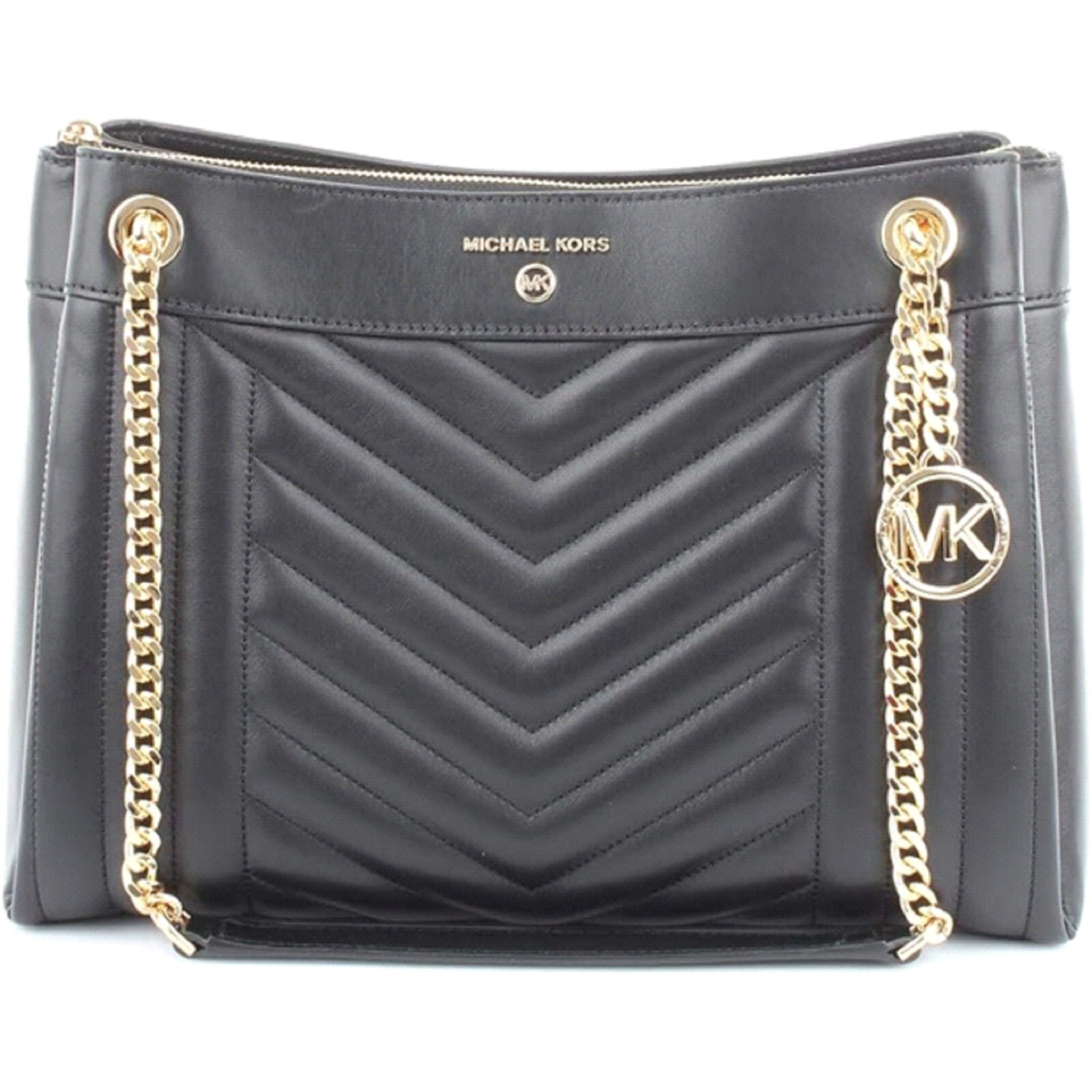 Michael Kors Susan Medium Shoulder Bag – Black – W 13″ x H 9.1″ x D 5.9″ NWT