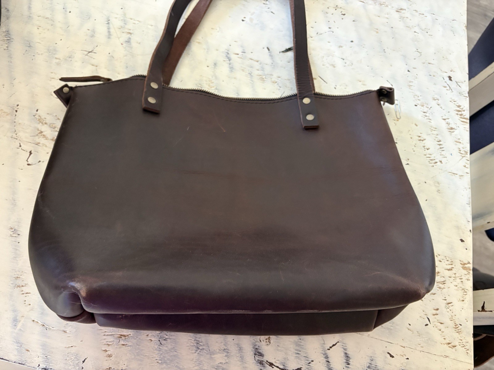 Women’s Brown Studded Tote Bag Solid Top Handle & Shoulder Strap