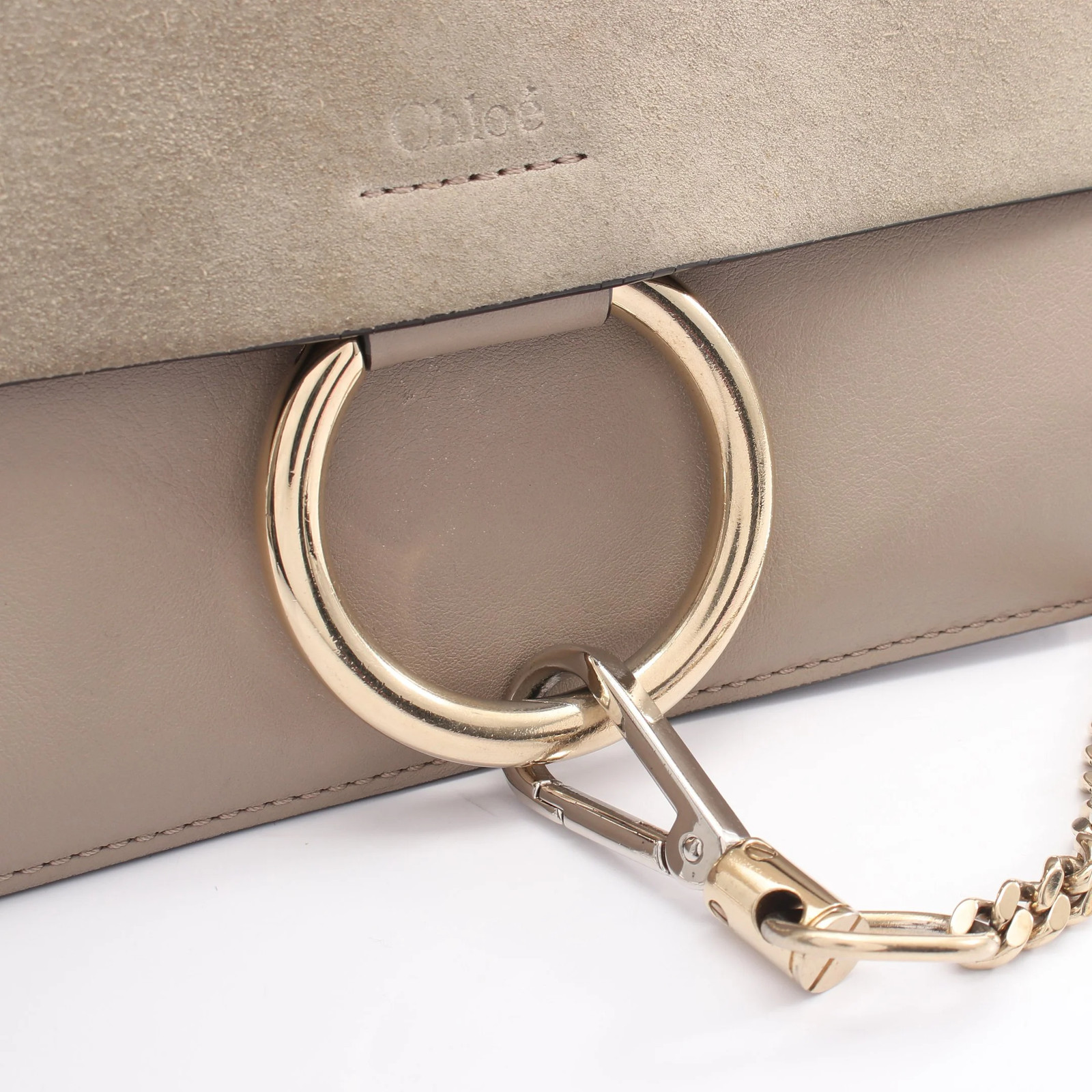 Chloe Shoulder Bag Gray Leather #RCB9963