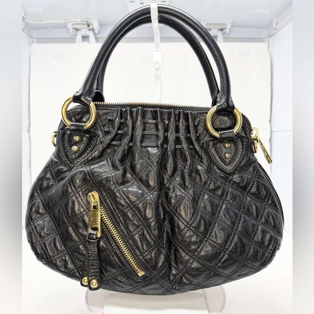 Marc Jacobs Black Quilted Leather Cecilia Satchel 2009 Resort Collection