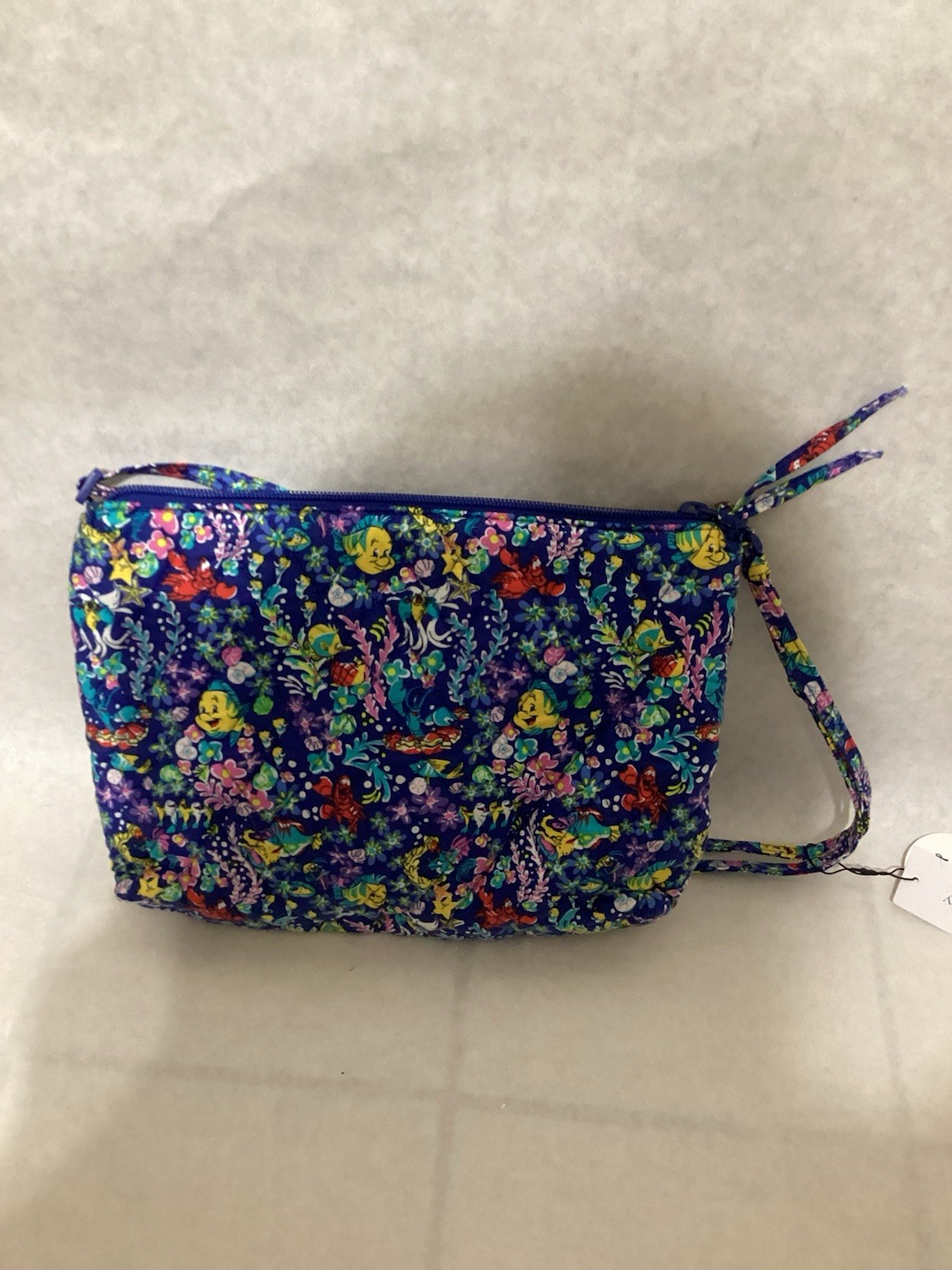 New Vera Bradley Large Hipster Disney Ariel Floral Deep Ultramarine Flounder NWT