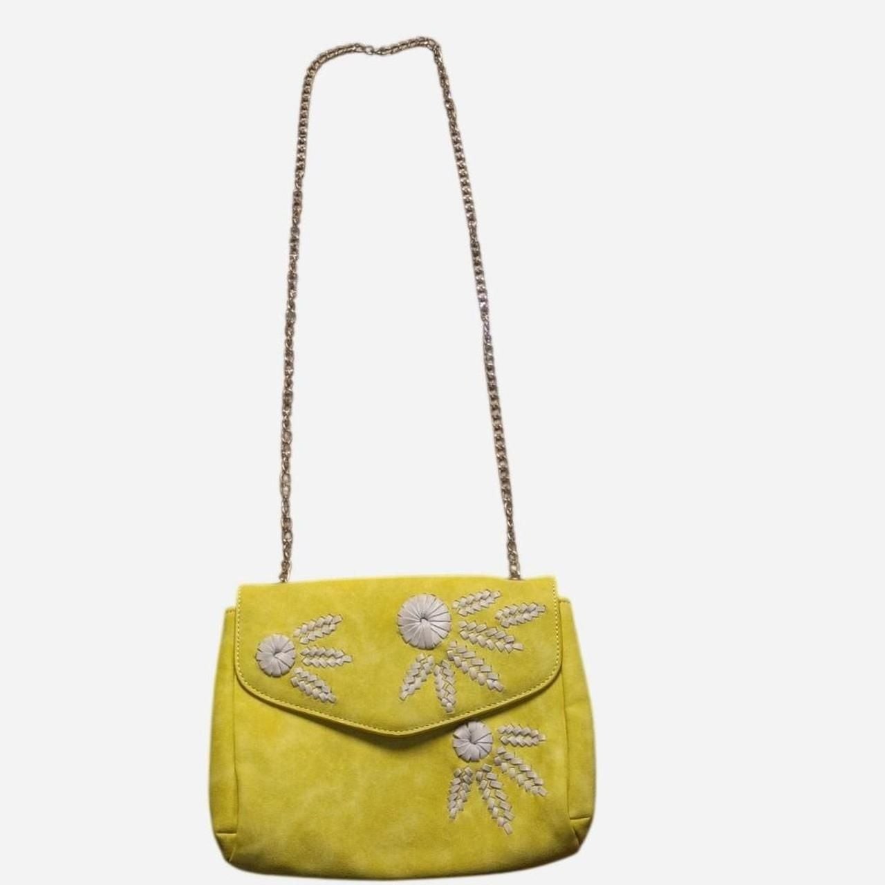 Urban Expressions Milly Crossbody Yellow Floral Vegan Leather Bag